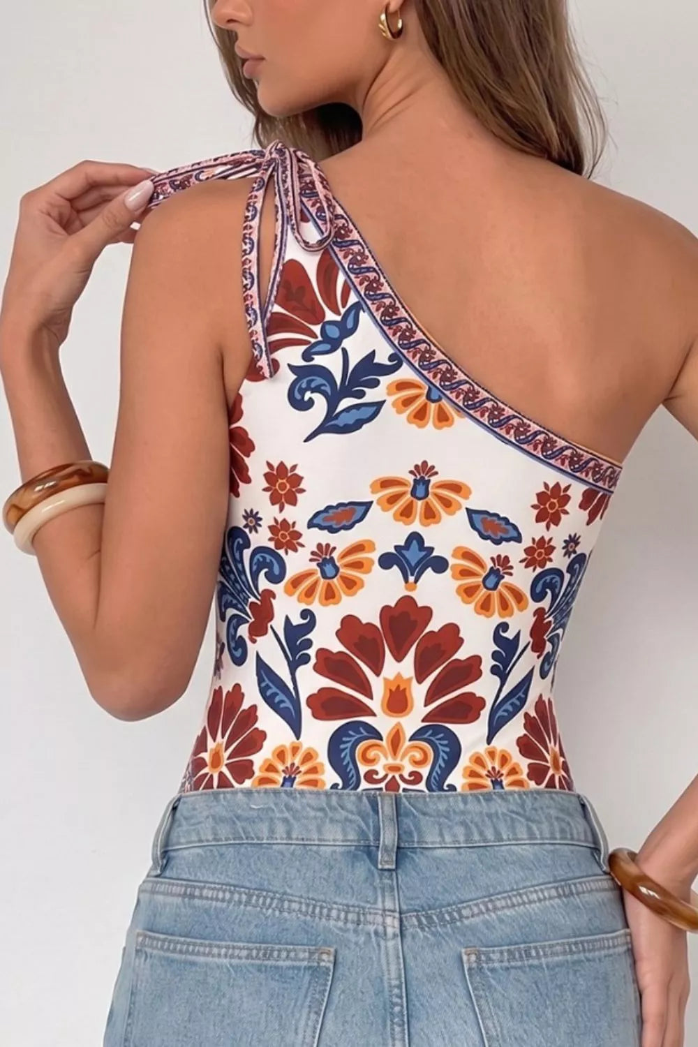 Floral One-Shoulder Bodysuit — view 5