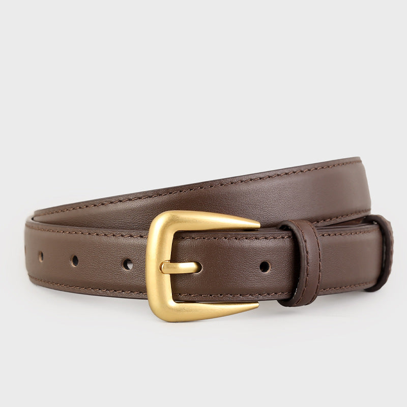 Skinny Gold Buckle Belt — view 6