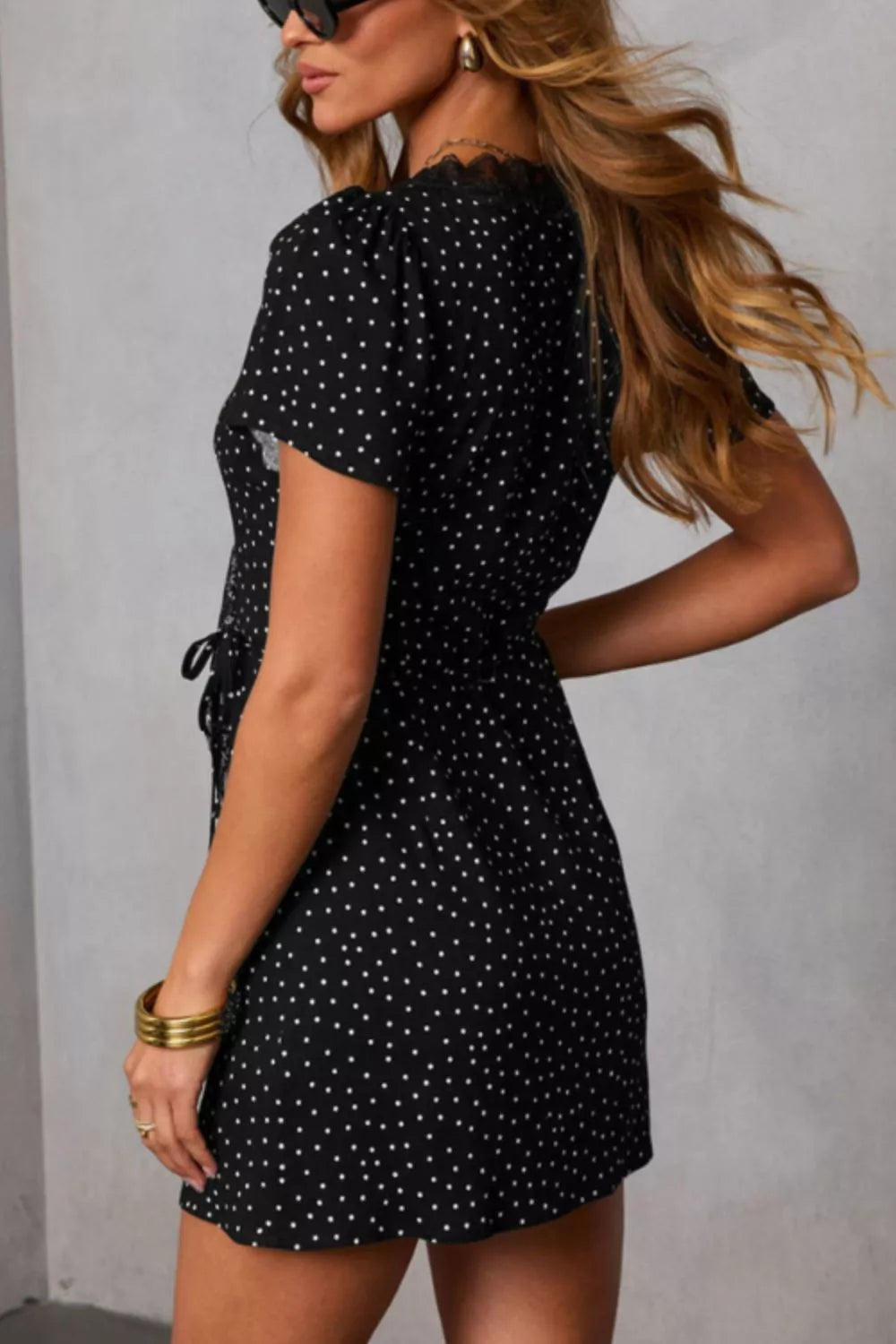 Polka Dot Wrap Dress — view 4