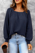 Waffle-Knit Square Neck Top — view 13