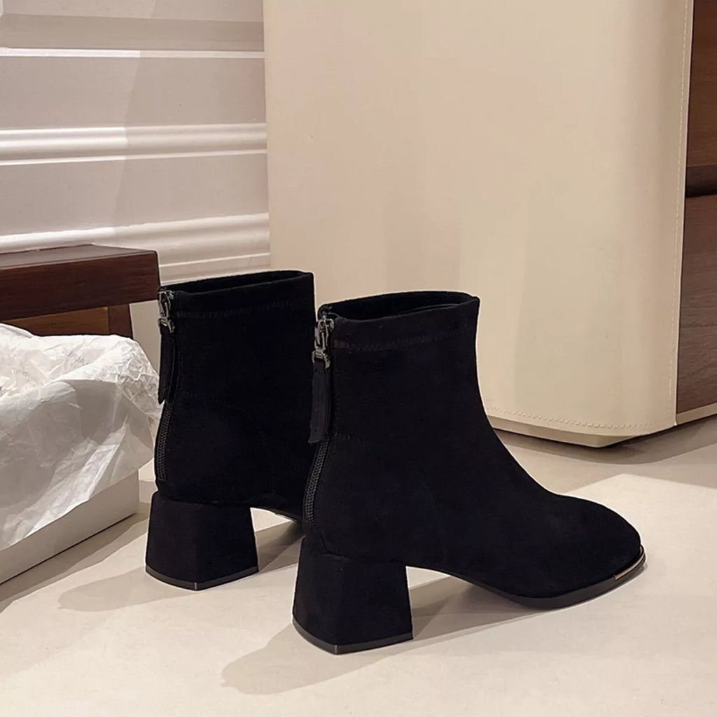 Square Toe Block Heels Boots — view 7