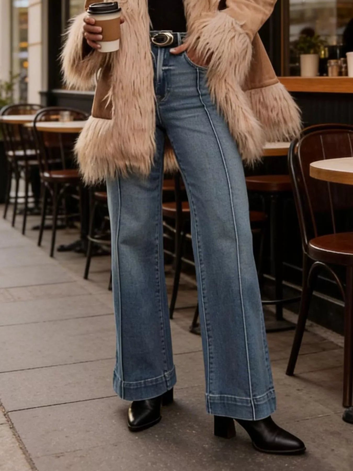 High Waist Flare Jeans — view 4