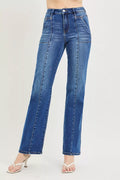 Patch Pocket Straight Jeans