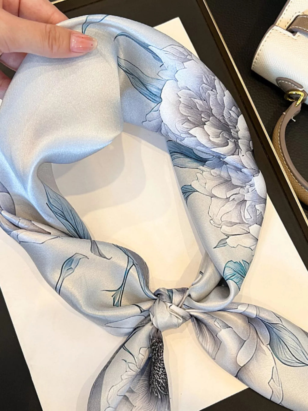 Floral Silk Scarf — view 6