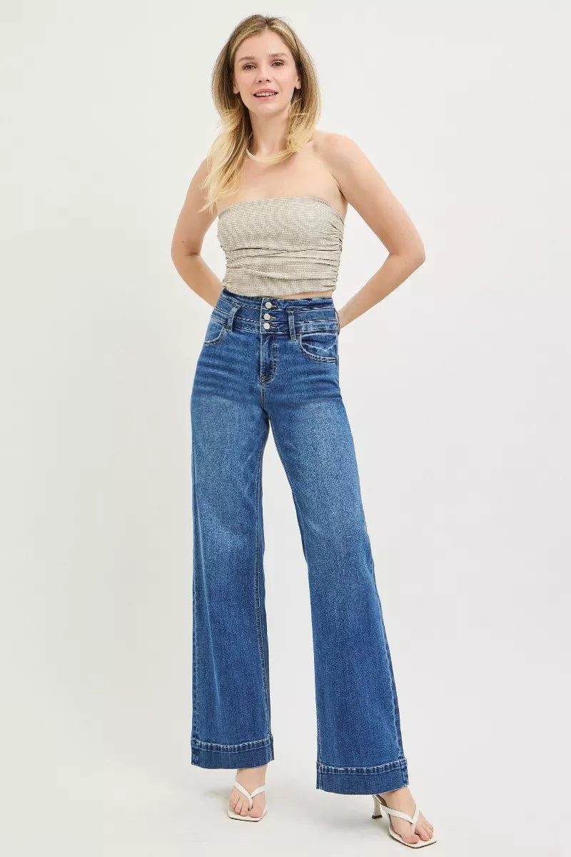 Wide Band Wide Leg Jeans — view 6