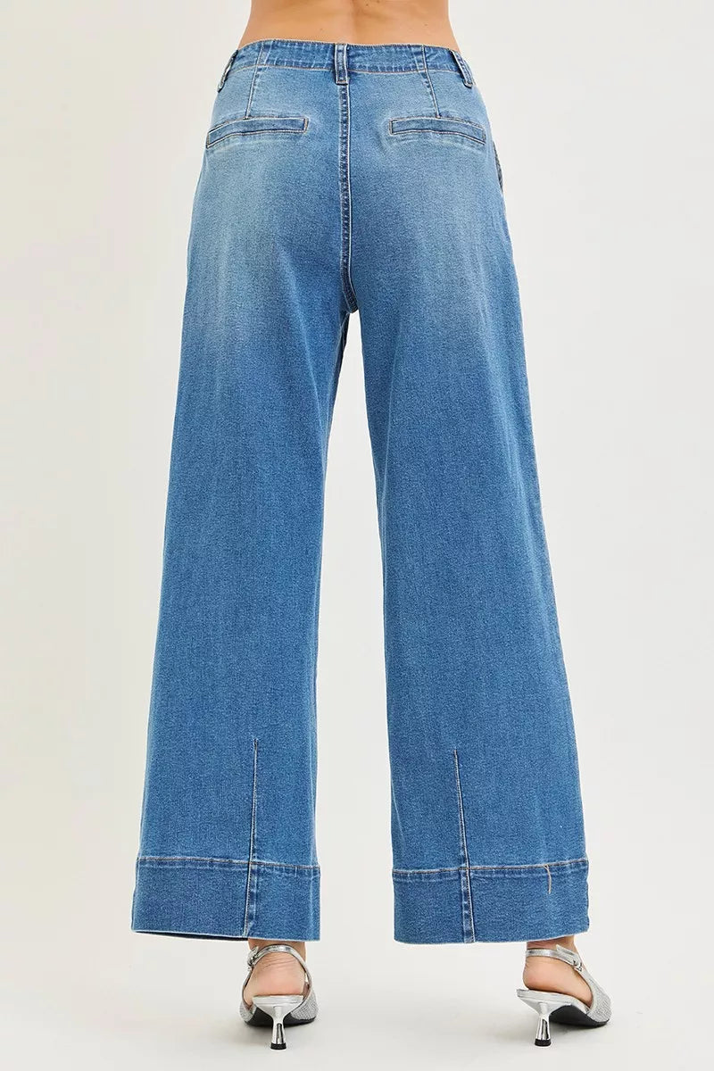 Pleated Slouchy Wide Jeans — view 5