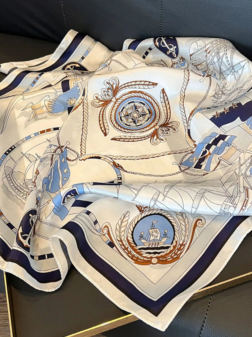 Nautical Silk Scarf — view 4
