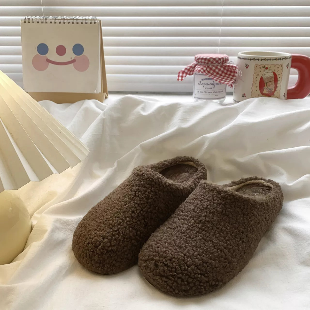 Round Toe Fuzzy Indoor Slippers — view 4