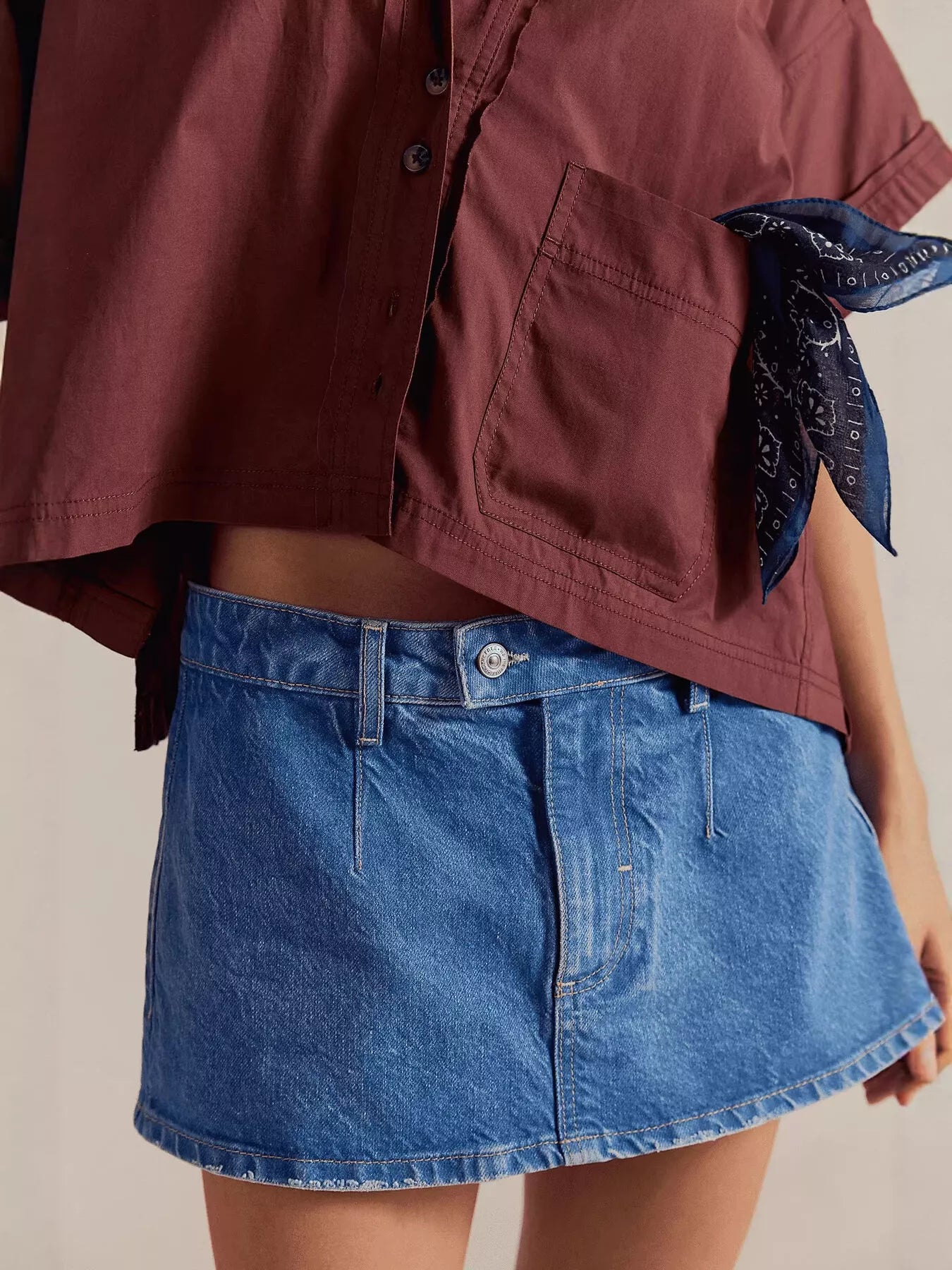 Classic Wash Denim Skort
