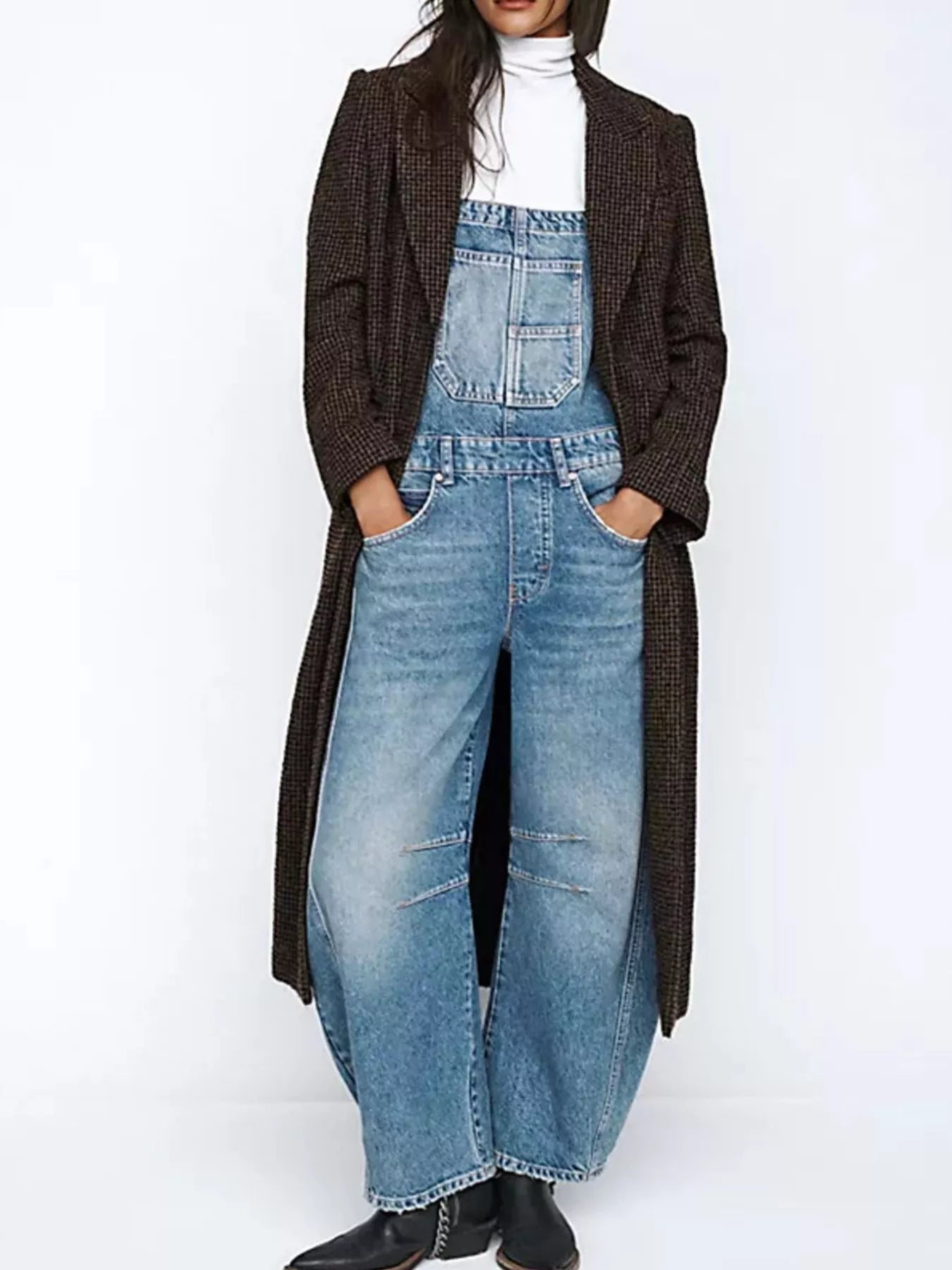 Wide Strap Denim Overalls — view 6