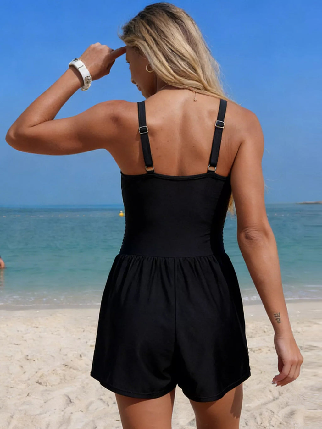 V-Neck One-Piece w/ Pockets — view 9