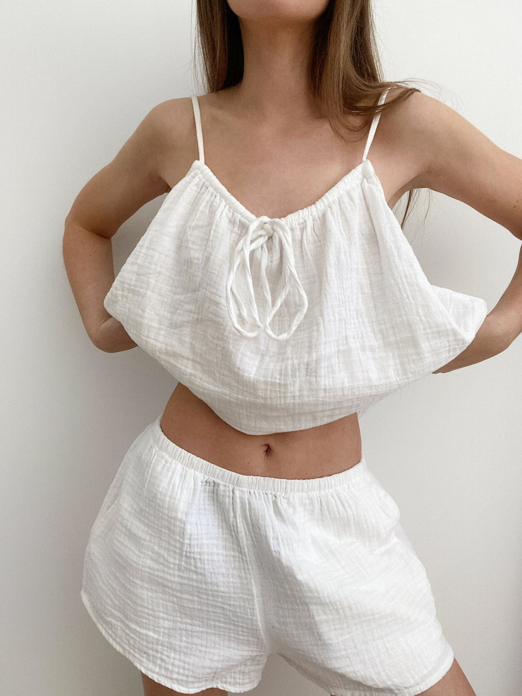 Tie Front Cami & Shorts Set — view 2