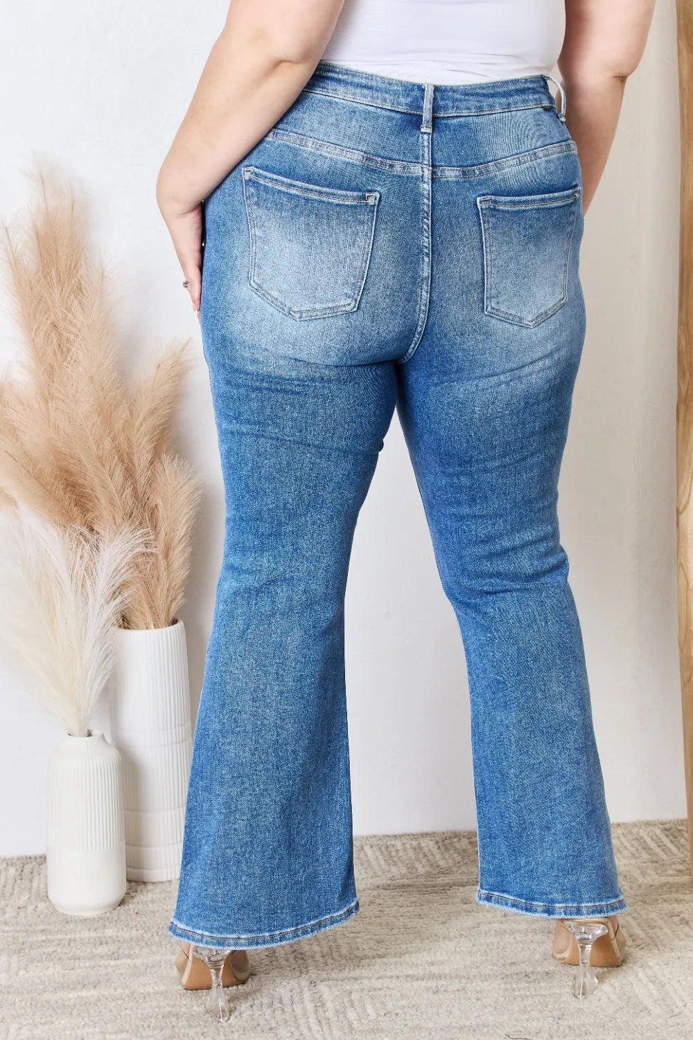 High Rise Ankle Flare Jeans — view 7