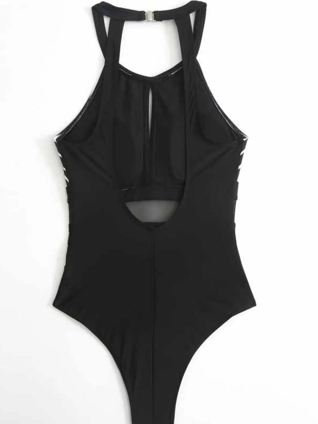 Mesh Backless Striped One-Piece — view 9
