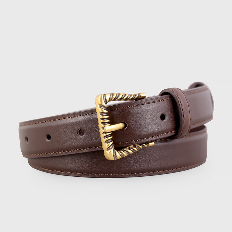 Textured Gold Buckle Belt — view 4