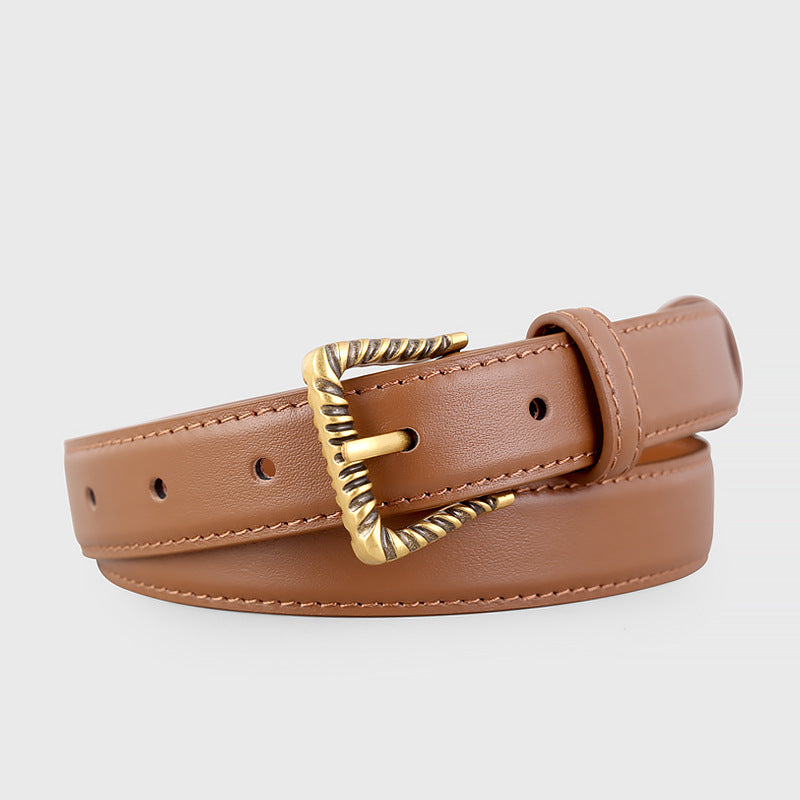 Textured Gold Buckle Belt — view 5