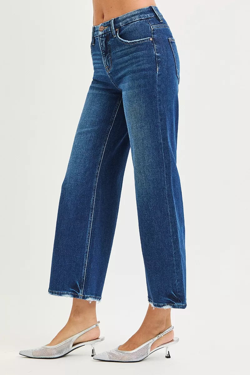 Tummy Control Crop Wide Jeans — view 4