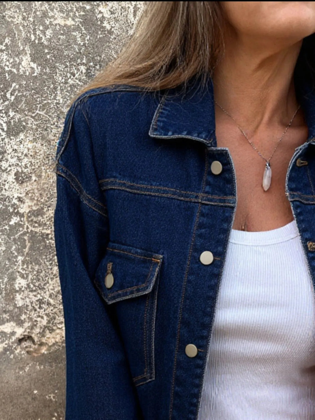 Button-Up Denim Jacket — view 2
