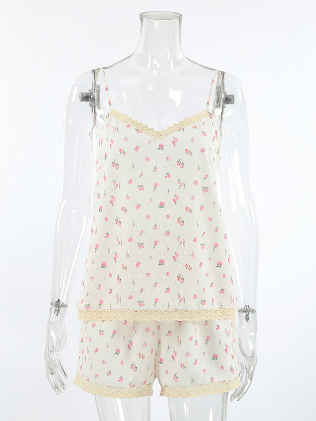 Floral Lace Cami & Shorts Set — view 7