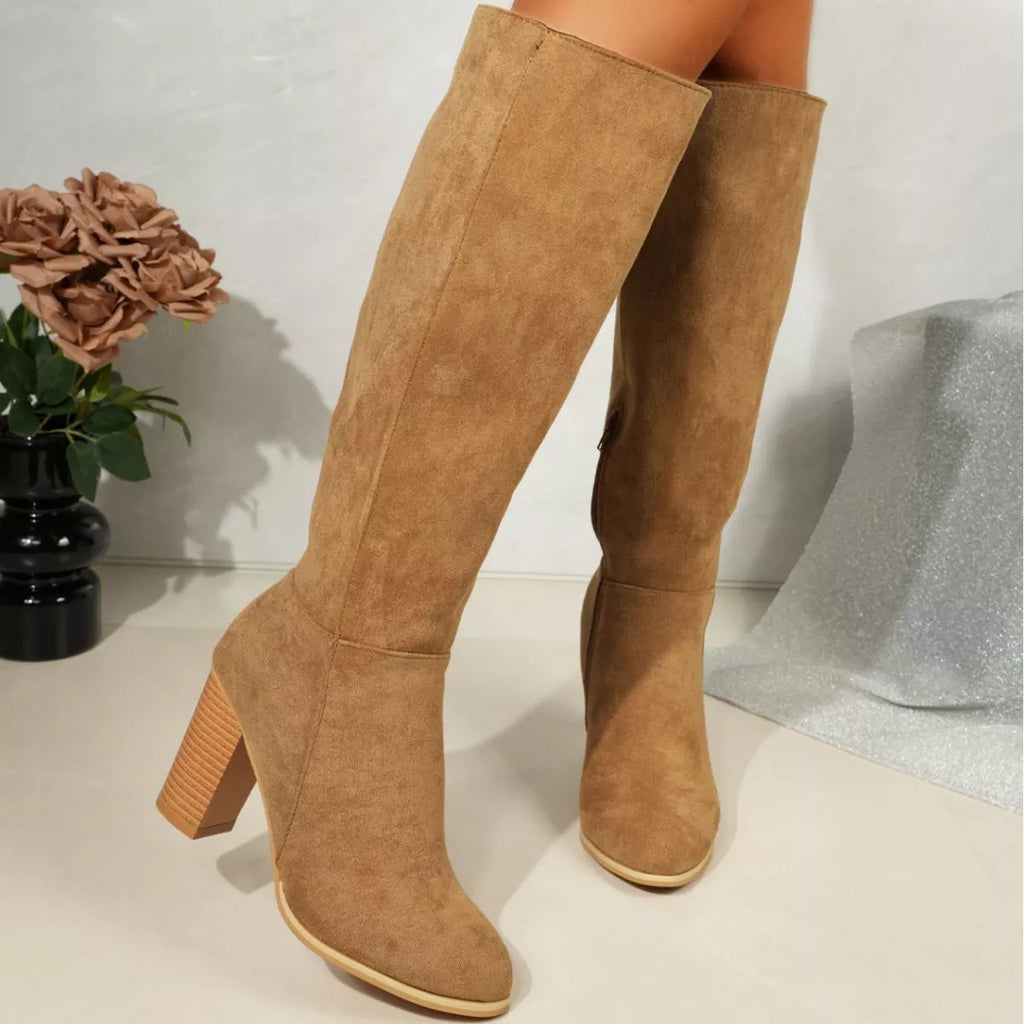 Point Toe Block Heels Boots — view 12