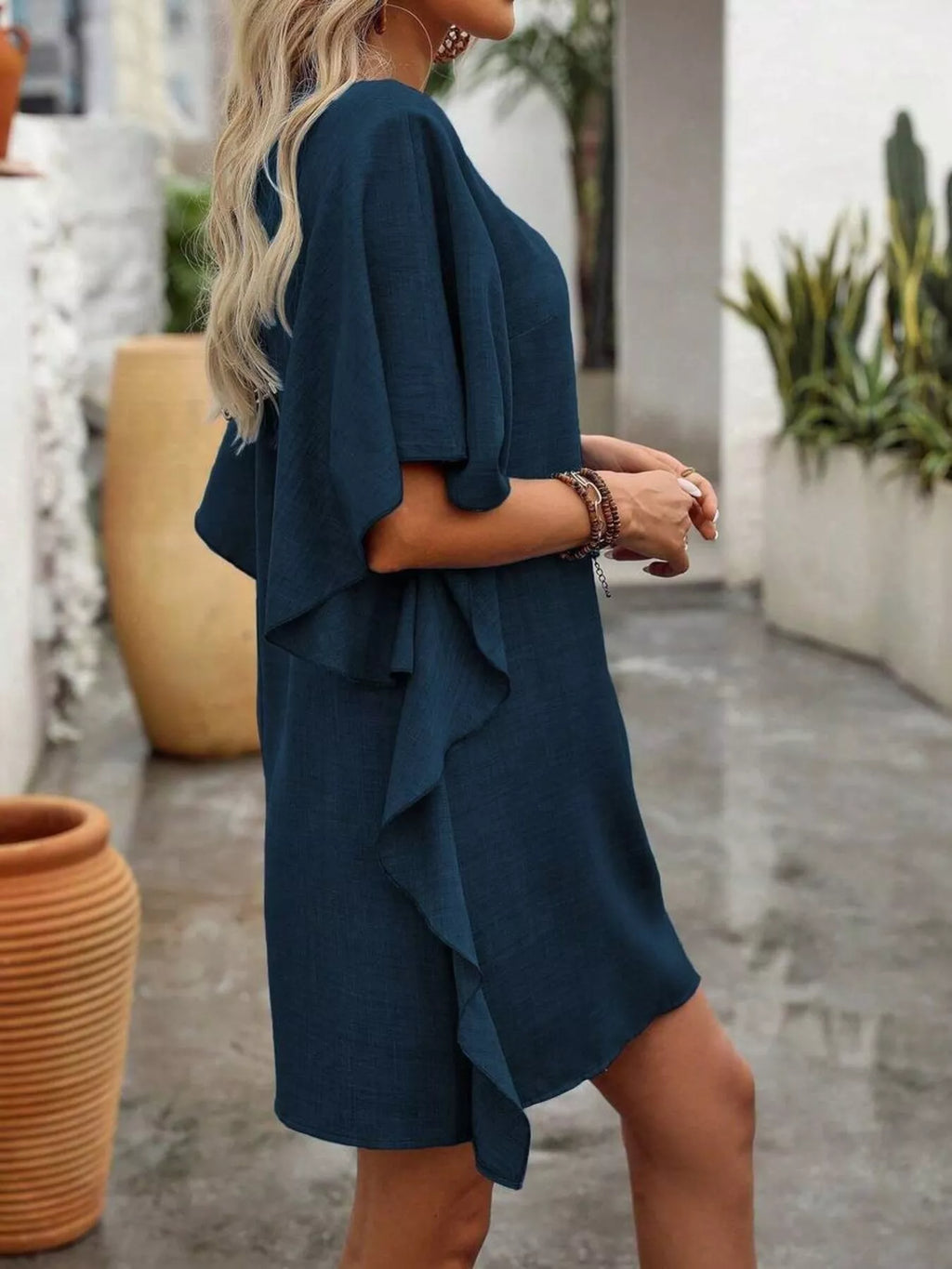 Flutter V-Neck Mini Dress — view 18