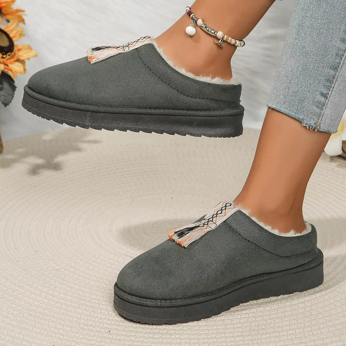 Round Toe Platform Slippers — view 2