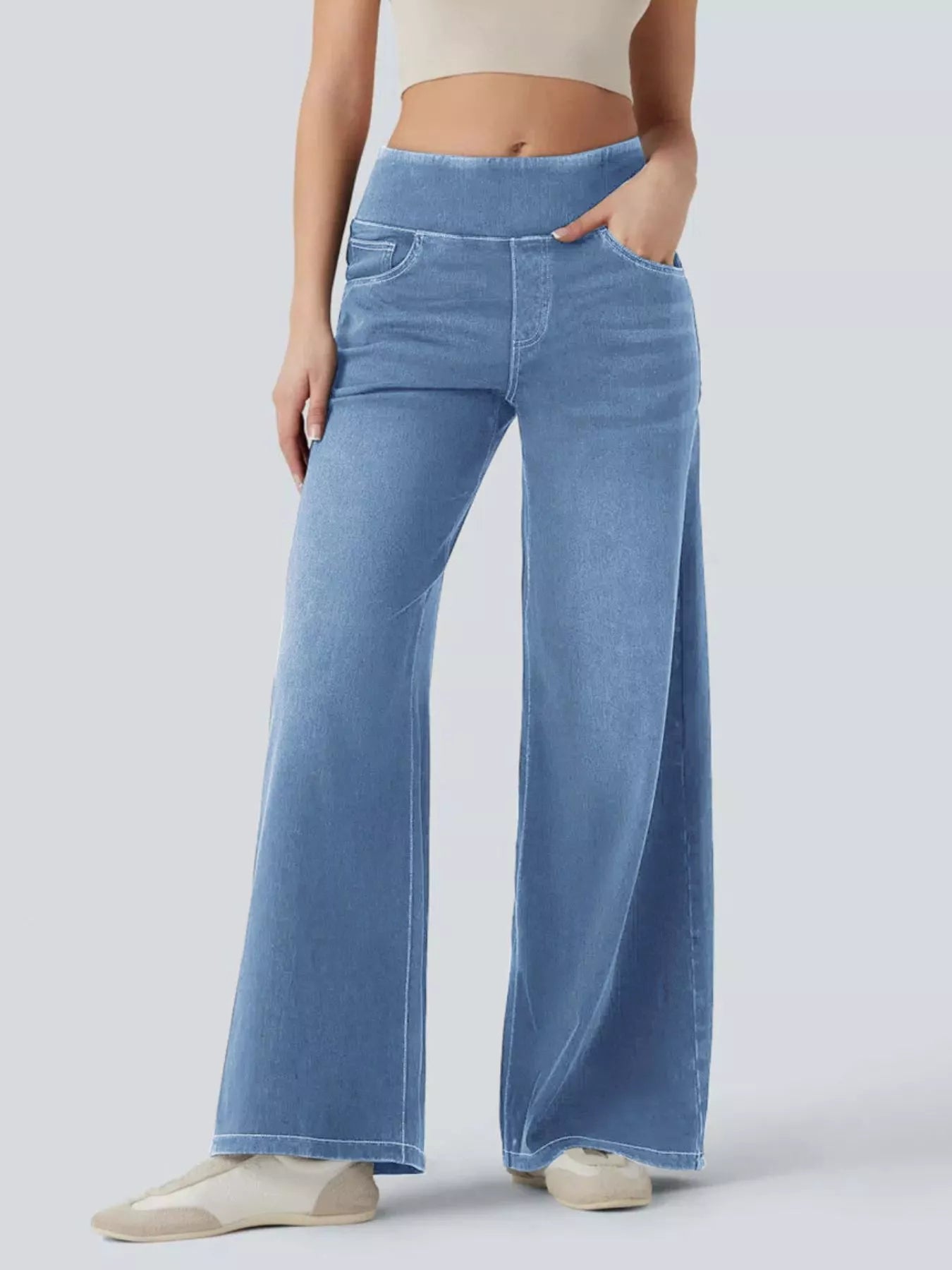 High Waist Wide Leg Denim — view 6