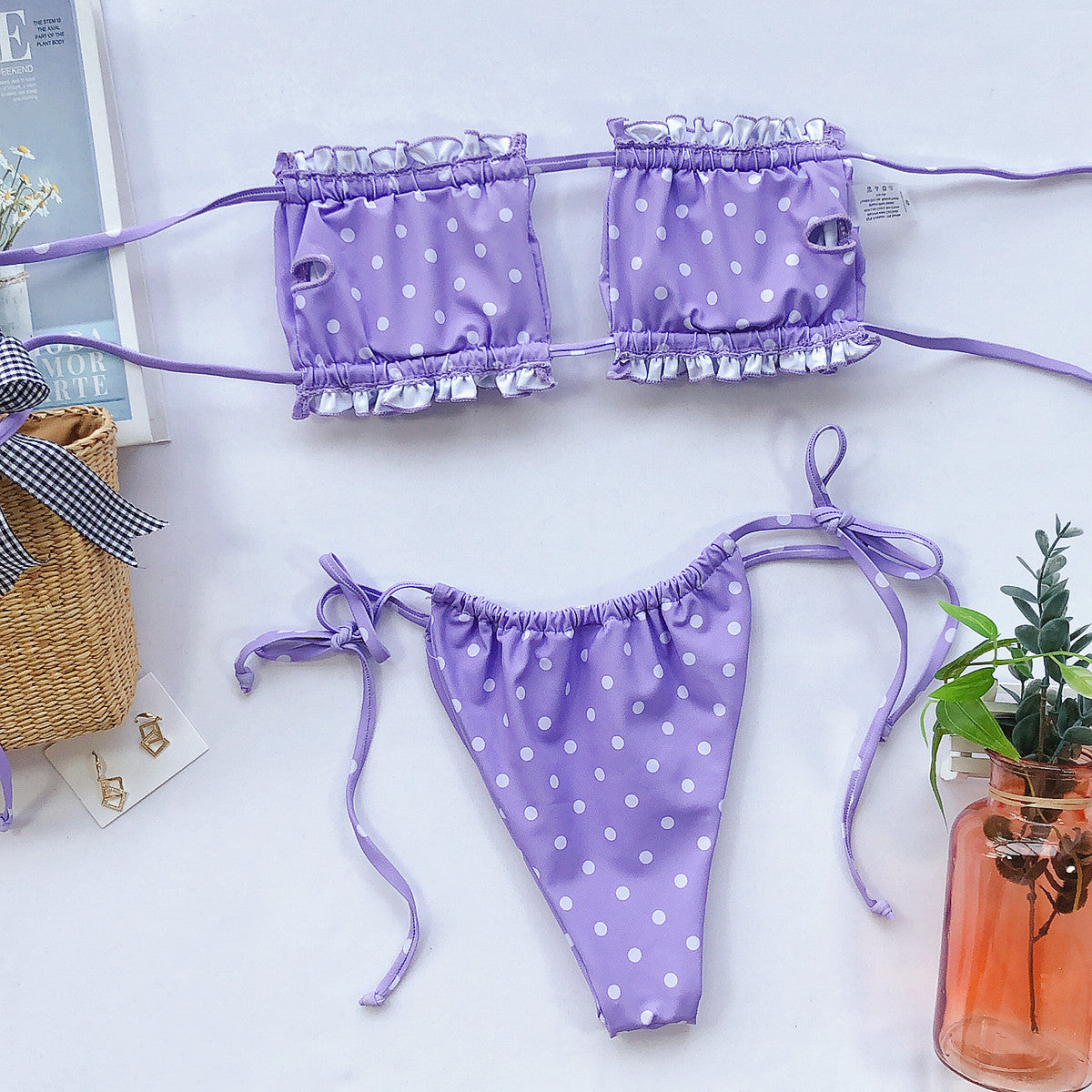 Frill Ruched Bikini — view 2