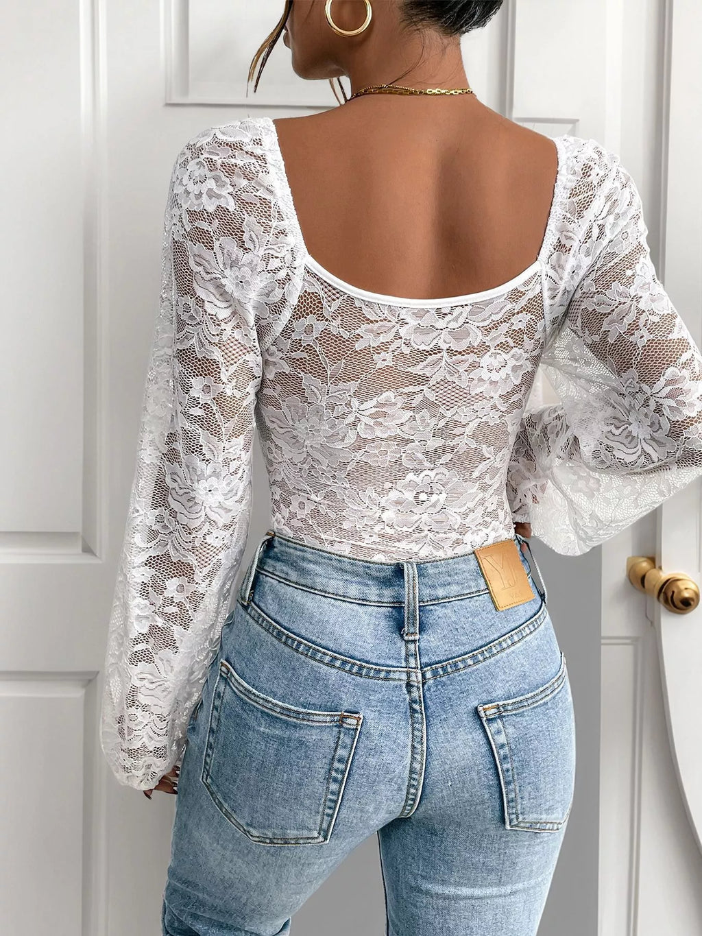 Lace Long Sleeve Bodysuit — view 11