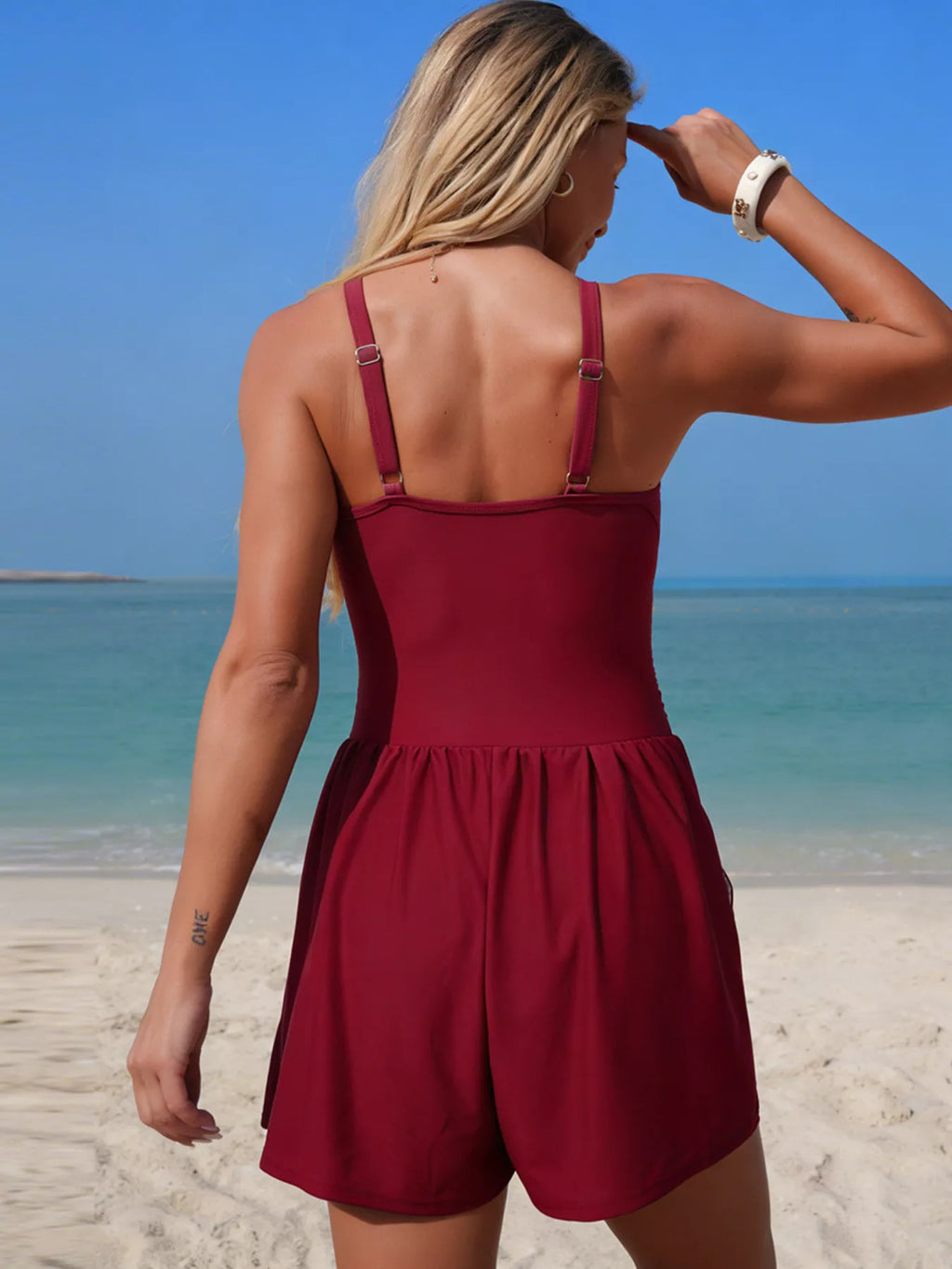 V-Neck One-Piece w/ Pockets — view 15