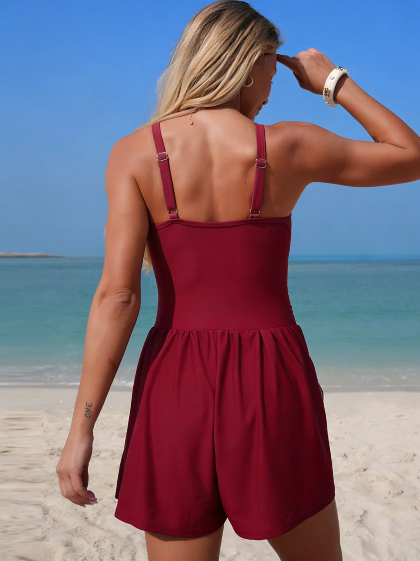 V-Neck One-Piece w/ Pockets — view 15