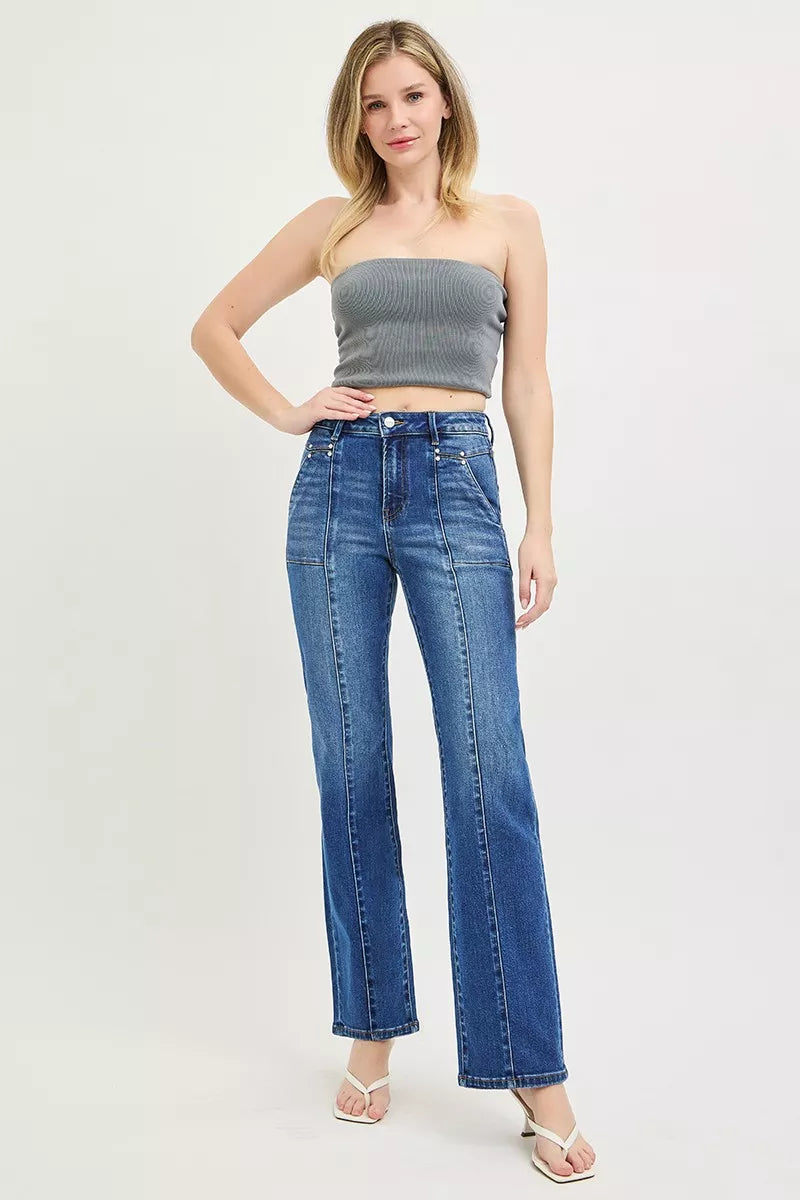 Patch Pocket Straight Jeans — view 6