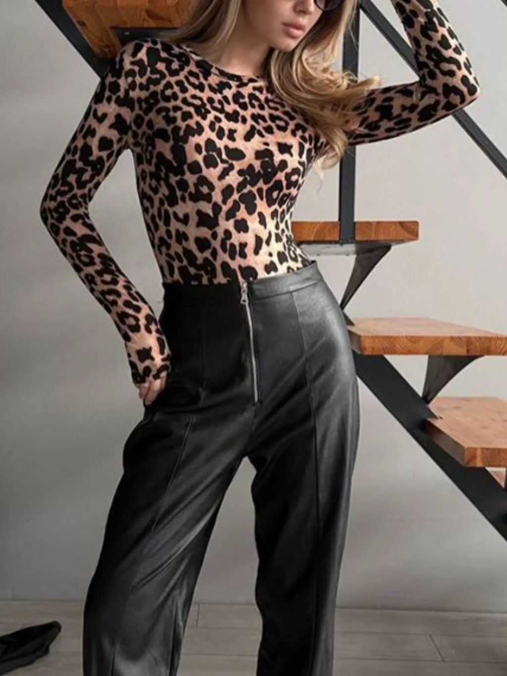 Leopard Long Sleeve Bodysuit — view 5