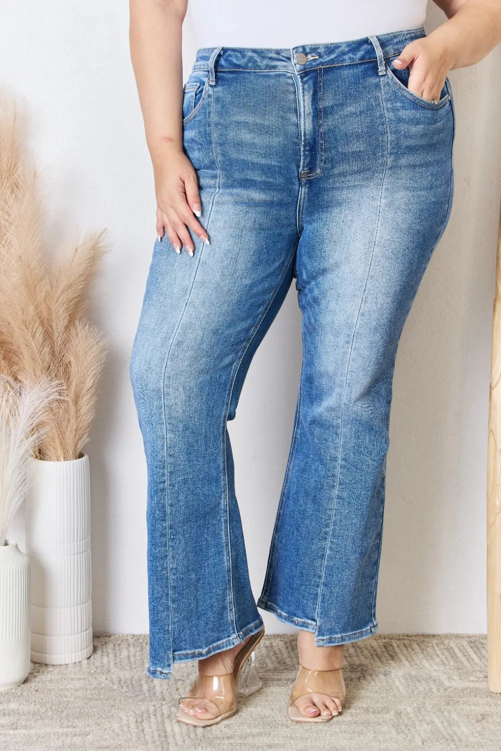 High Rise Ankle Flare Jeans — view 5