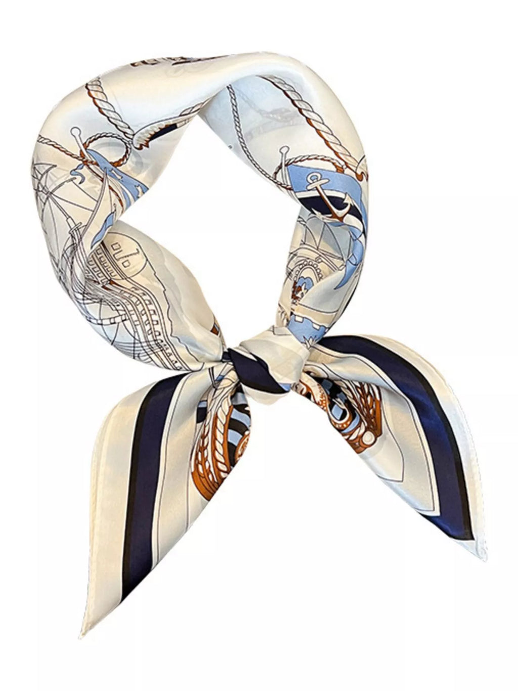 Nautical Silk Scarf — view 7