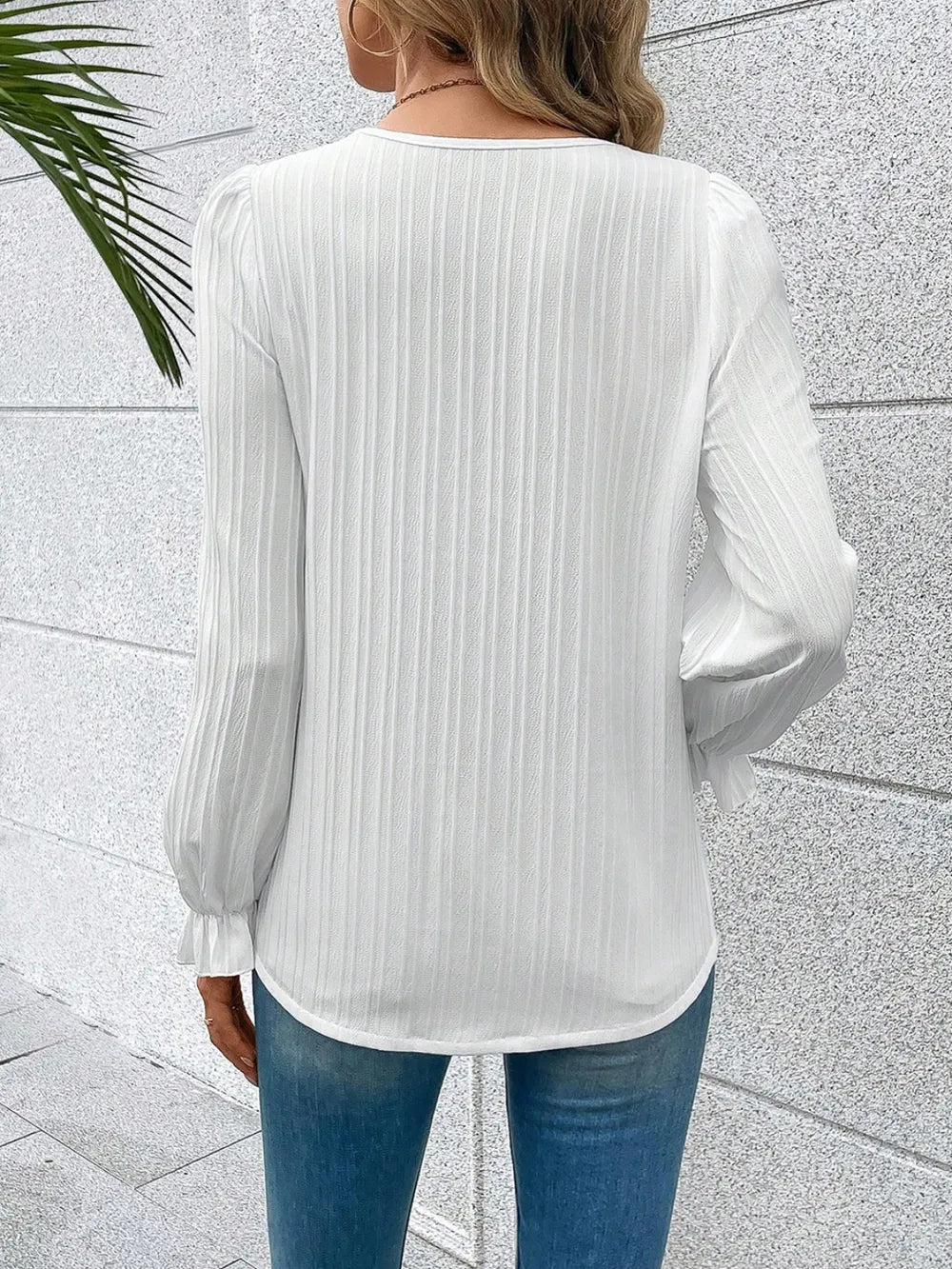 Lace Flounce Sleeve Blouse — view 2