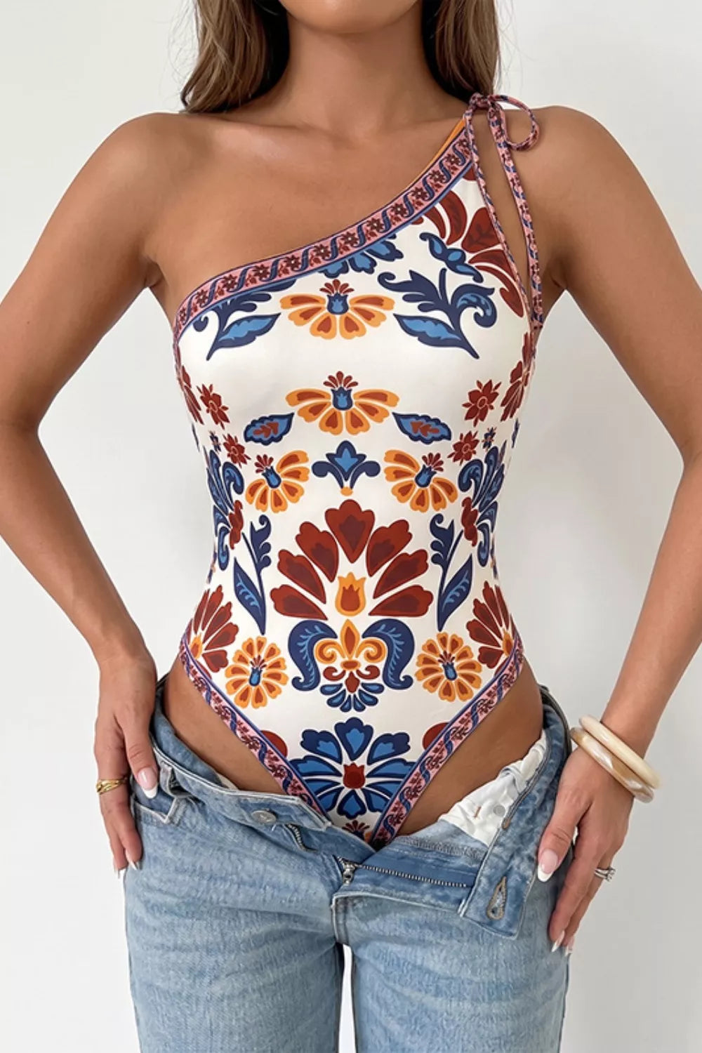 Floral One-Shoulder Bodysuit — view 2