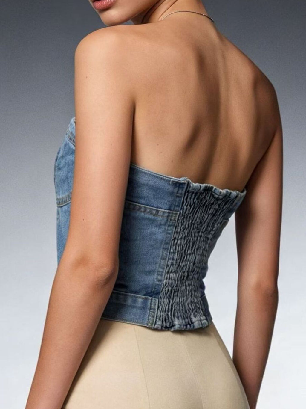 Denim Tube Top — view 11