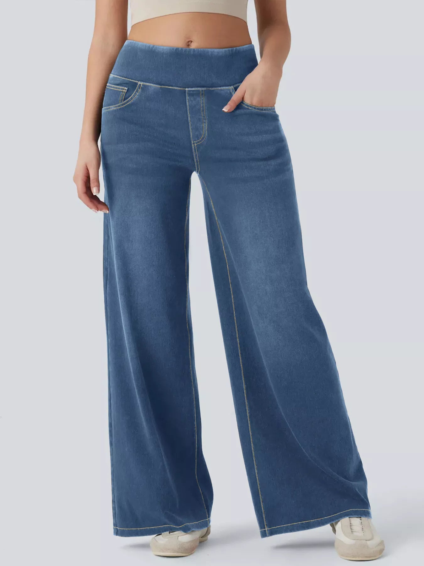 High Waist Wide Leg Denim — view 4