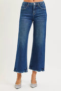 Tummy Control Crop Wide Jeans