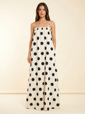 Polka Dot Maxi Dress — Front