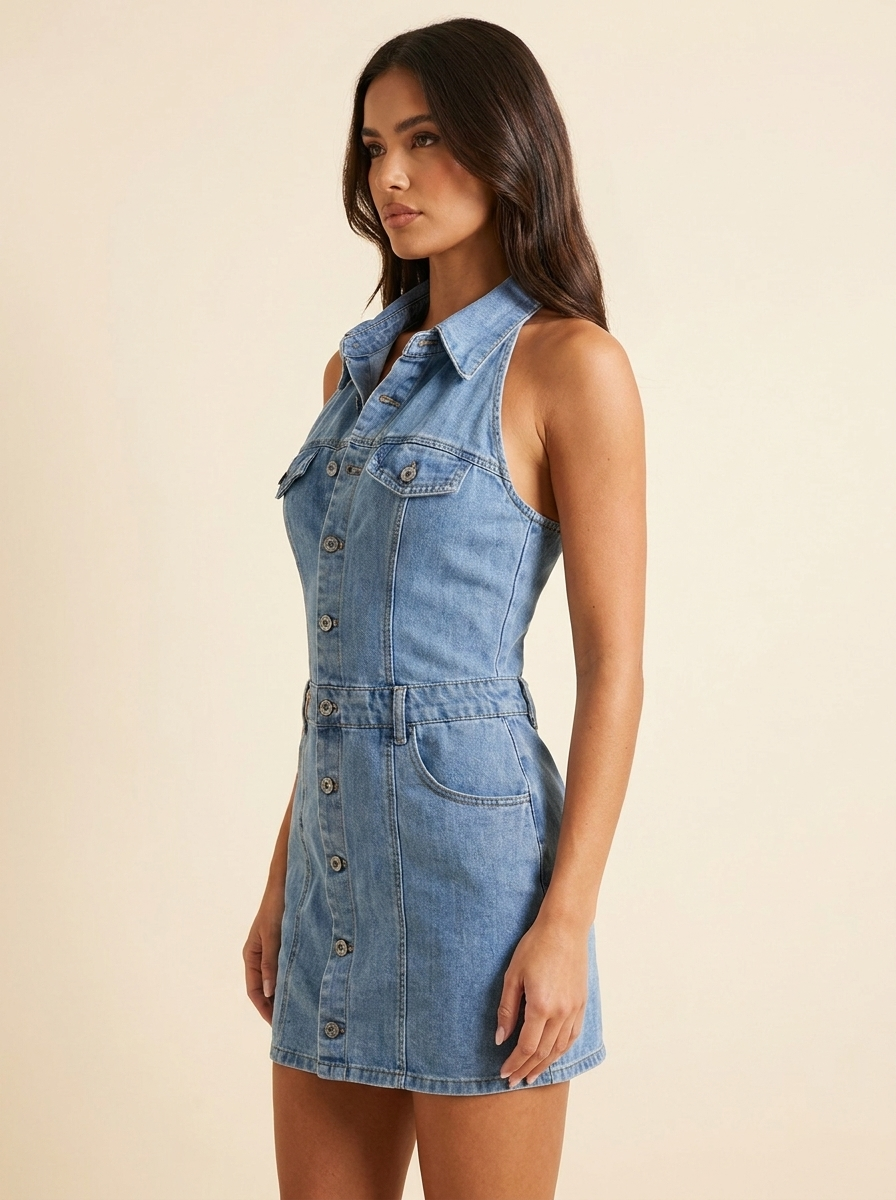 Sleeveless Mini Dress — Side
