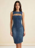 Embellished Cutout Dress — front