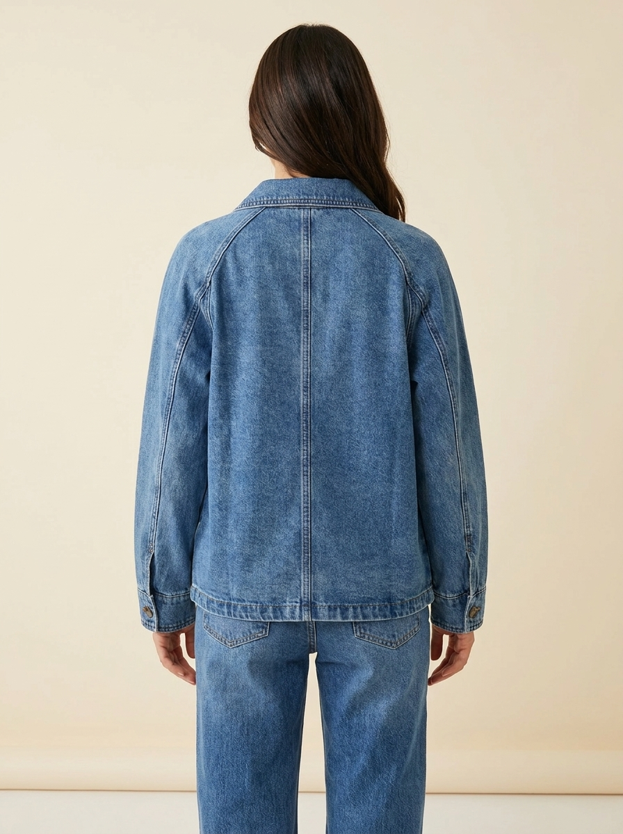 Raglan Sleeve Denim Jacket - view 3