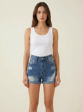 Distressed Denim Shorts - view 1