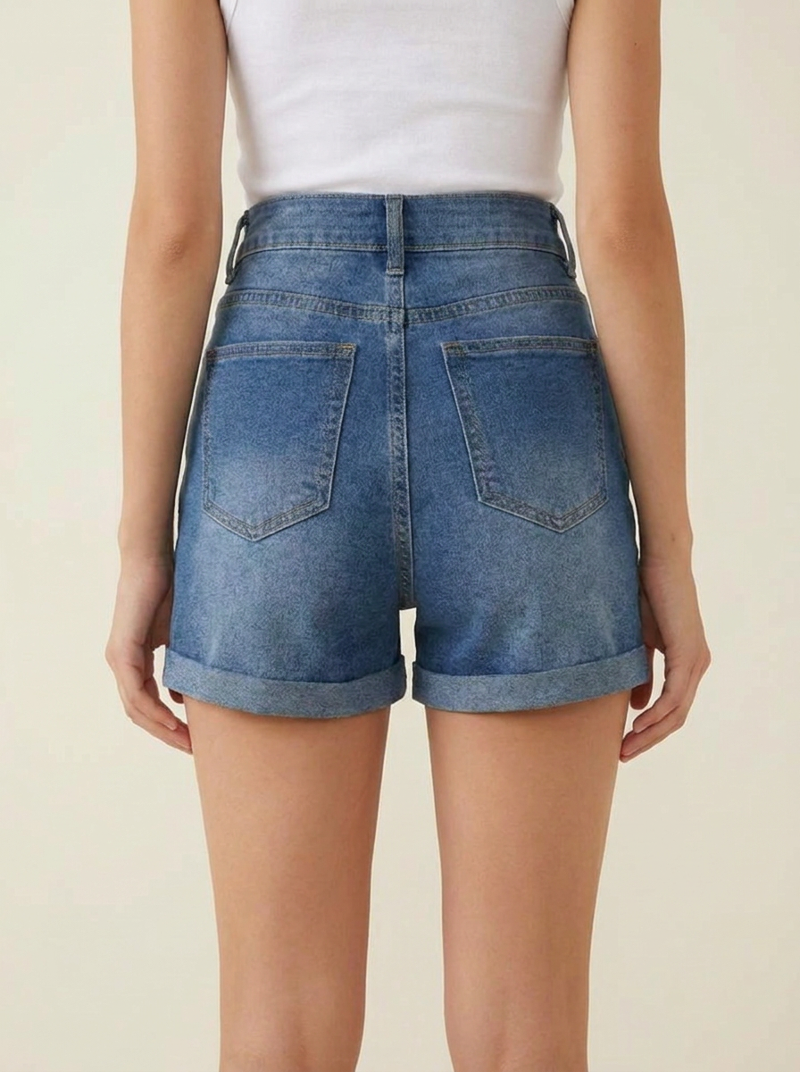 Distressed Denim Shorts - view 3