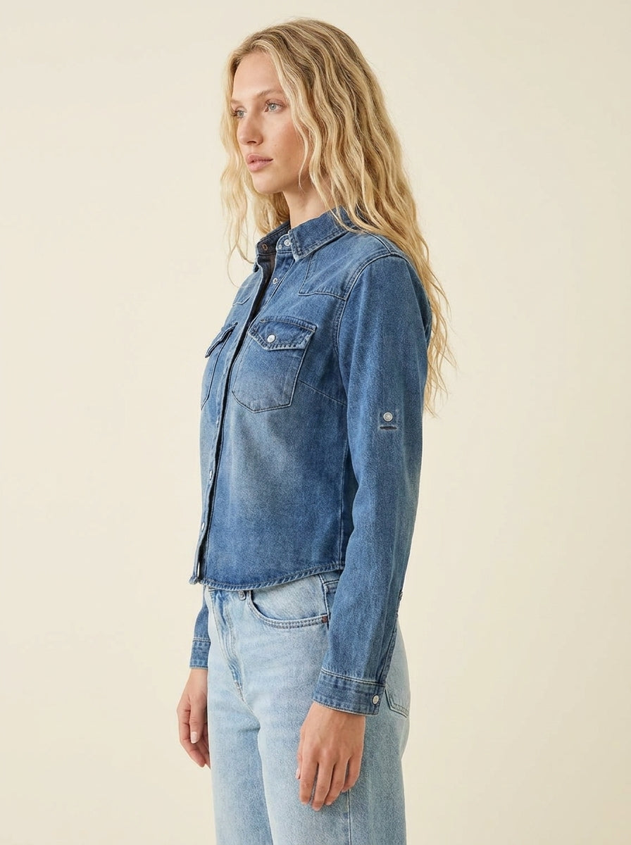 Western Style Denim Top - view 2