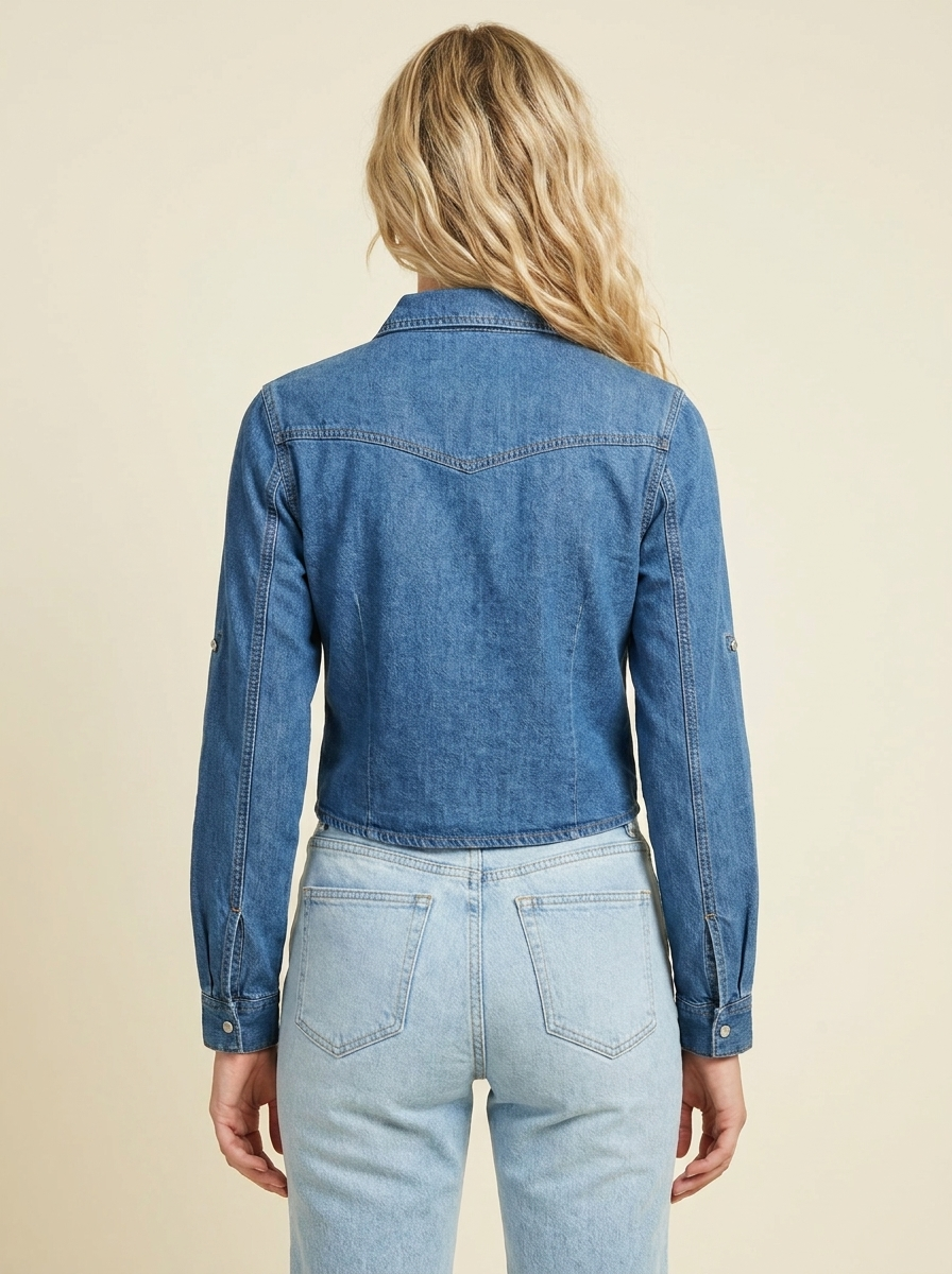 Western Style Denim Top - view 3