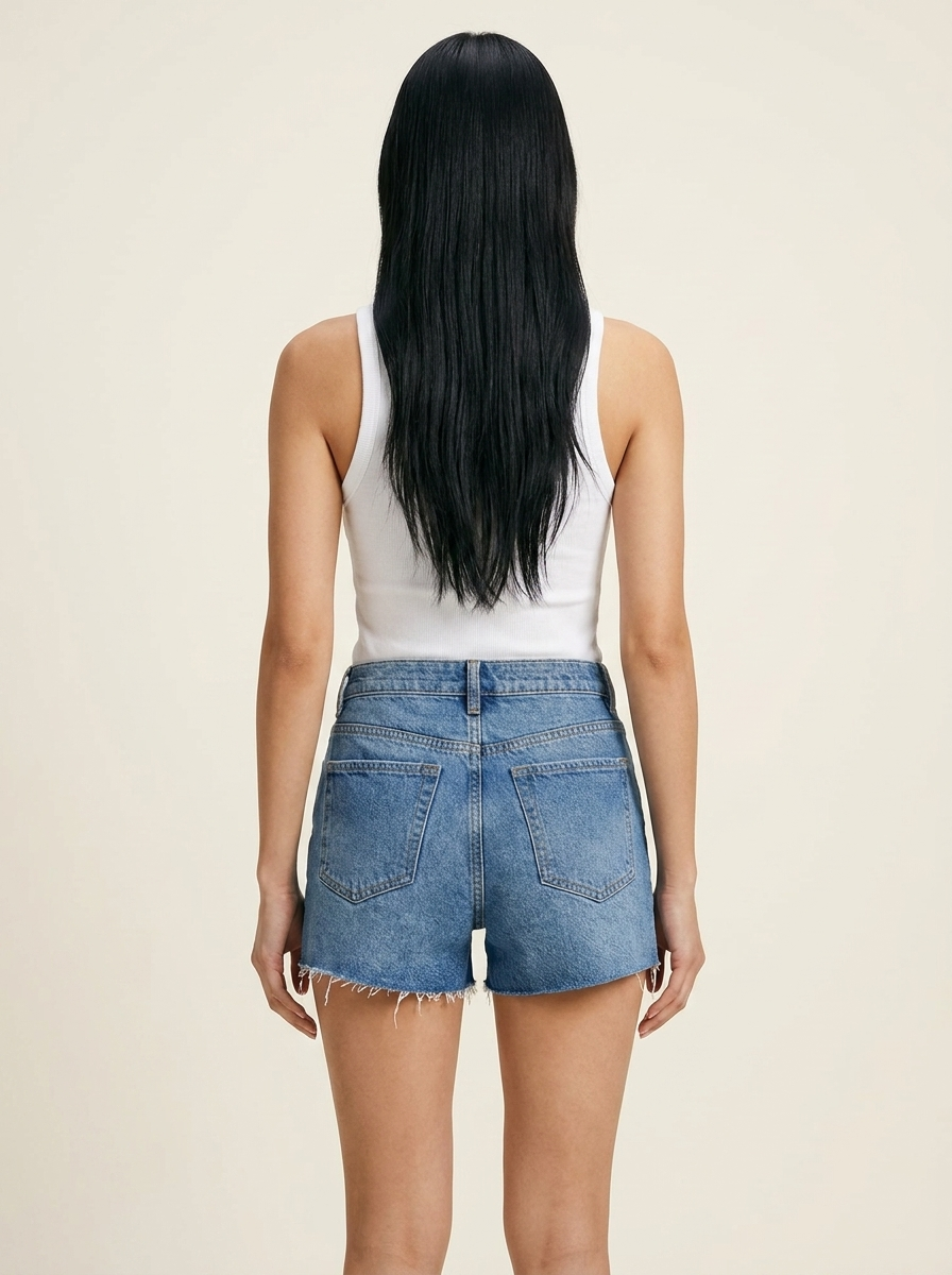Frayed Hem Shorts - view 3