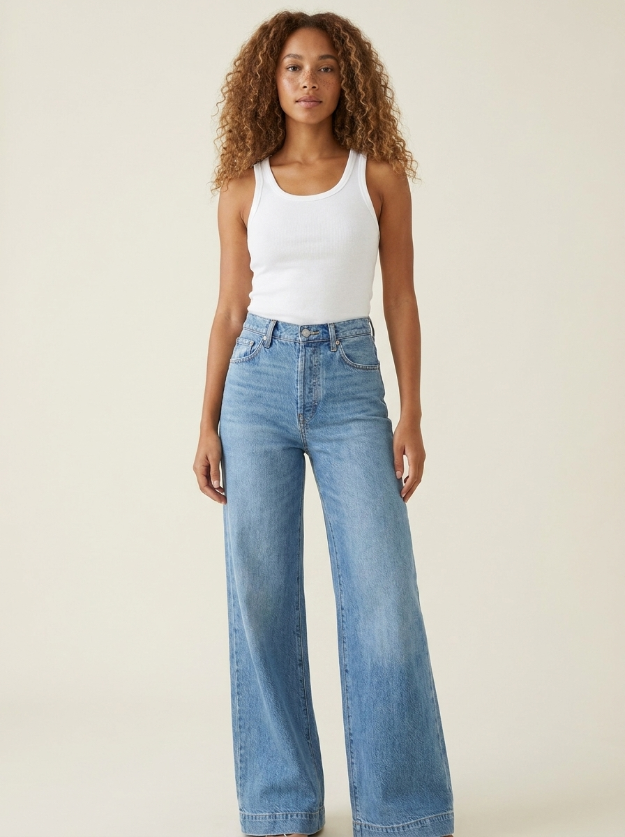 High Waist Wide Leg Jeans - view 1